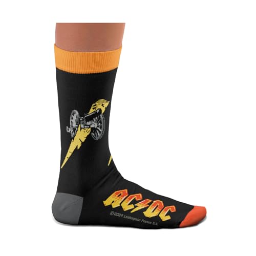 Sock Affairs Chaussettes ACDC – Highway to Hell, Back in Black, Angus Young, Ballbreaker, For Those About to Rock – pour les fans de rock, chaussettes en coton, 2...