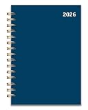 2026 Weekly and Monthly Planner, From January 2026 to December 2026, 5.5' x 8.5' Daily Planner for Productivity, Goal Setting & Time Management, Organizer for Work & School - Blue Hard Cover