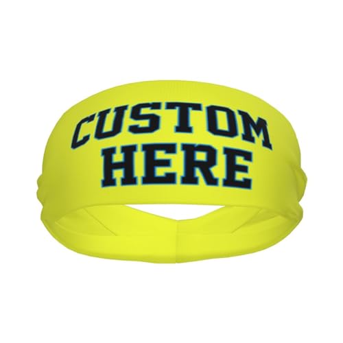 Image of Custom Sports Headband Custom Sweatband Bandana Add Your Image Logo Text Number. Bulk Custom Men Or Women Moisture Wicking Ventilate Elastic Headband