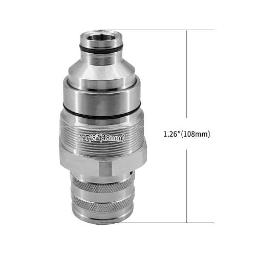 Image of Female Flat Face Quick Coupler V1311-77150 Compatible with Kubota SSV65 SVL75-2 SVL95-2S