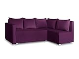 schlafsofa lila günstig Kissen enthalten (Kissen mit Reißverschluss)
