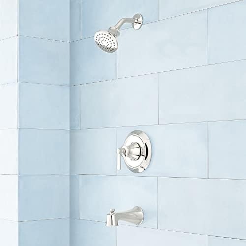 Signature Hardware 449843 Pendleton Pressure Balanced Tub and Shower Trim Package - Less Valve - Polished Nickel