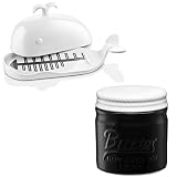 DOWAN Bundle Including White Whale Butter Dish and Black Butter Crock