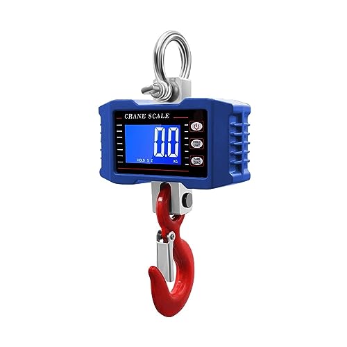 �N���[���X�P�[�� �N���[���X�P�[�� �f�W�^�� 1000kg 2204lbs LCD �o�b�N���C�g �|�[�^�u�� �d�H�Ɨp�݂�t�b�N �[�d�� �����R���t�� ���p���p �v�ʃc�[��(Blauw)