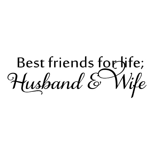 Aurabeam Imprinted Designs Best Friends for Life; Husband and Wife Cute Bedroom Decorative Vinyl Wall Decal Sticker Art