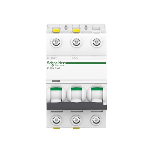 Schneider Electric A9F04306 Leitungsschutzschalter iC60N, 3P, 6A, C Charakteristik