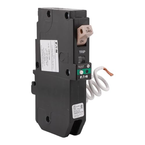 CUTLER-HAMMER CHFN115AF 15 Amp Single Pole Arc Fault AFCI Circuit Breaker Pigtail Neutral 120/240V 10kAIC UL Listed (1)