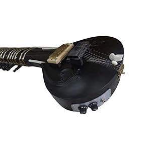 Noir classique! Sitar indien acoustique-électrique en bois de cédre + tous les accessoires,garantie française – Image 3