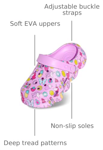 Image of Toddler Clogs for Girl Lightweight Kid Garden Clogs Breathable Slip-on Slides Sandals Slippers Children's Beach Water Shoes (jiaoma zi, 26)