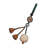 [Ipetboom] 天然玉菩提子製 蓮花デザイン モバイルフォンペンダント キーチェ