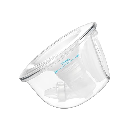Image of Belmikal Wearable Breast Pump Parts Overall 17mm Milk Collector Cup Compatible with Momcozy/Tsrete/Kmaier S9|S12 Wearable Breastpump Incl 17mm Flange Use with S9|S12 Parts/Accessories Replacement