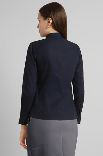 Image of Van Heusen Women's Regular Fit Solid Full Sleeve Cotton Rich Formal Shirt