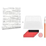 Cohoo Home Brick Wallpaper Peel and Stick 512'17.7' Wallpaper Smoothing Tool Kit