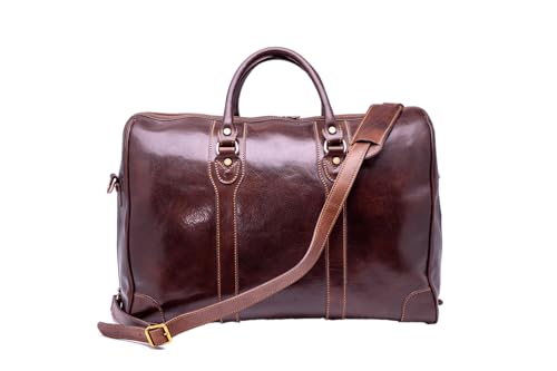 Fourre-tout en cuir véritable YORKSHIRE grand sac cabas idéal pour vos voyages et le bureau