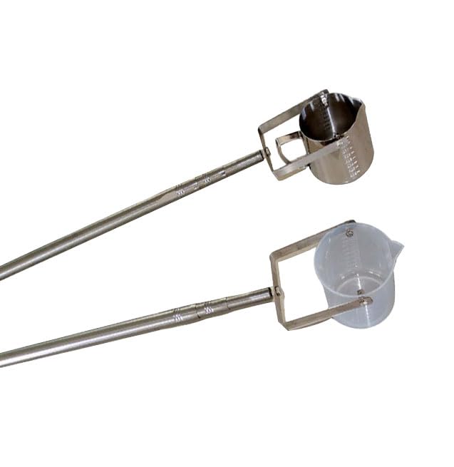 Telescopic Water Sampler,500ml/1000ml Stainless Steel Rod Plastic Ladle Pendulum Beaker Sampler,Water Sampling Pole,Easy To Install,for Water Quality