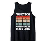 Retro Vintage Windturbine Techniker Windenergie Tank Top