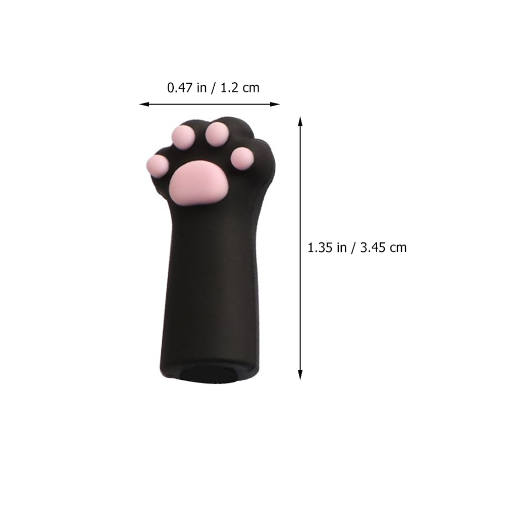 VOSAREA 9pcs Cat Paw Protector Scissors Safety Scissors Tip Cap Cuticle Manicure Tools Cover Animal Nippers Cover Metal Shears Nipper Sleeve Child PVC Soft Glue Cartoon Pointed Hat