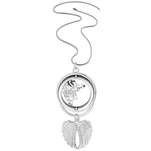 Collier ailes d'ange et figurine chinoise idée cadeau idéale