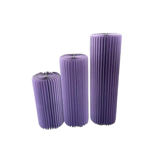 Cylindre pliable en papier support à gâteaux violet stable pour table à dessert réussie