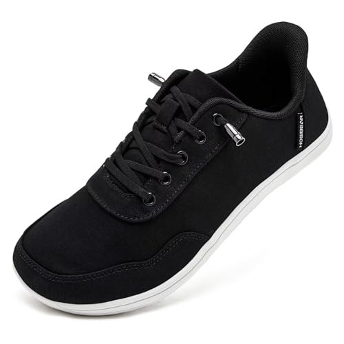 HOBIBEAR - Zapatos sin cordones para hombre y mujer, minimalistas, estilo deportivo, con punta abierta, de lona, amplios, transpirables, ligeros, para senderismo, cómodos, casuales, a la moda