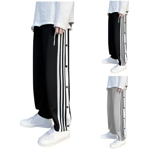 Jogger pants homme ample à boutons pour la gym et le running