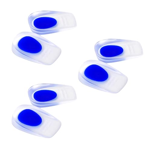 Hinapan 3 pares de plantillas para espolones calcáneos, almohadillas ortopédicas de gel para talón, almohadillas suaves para el talón para hombres y mujeres para aliviar el dolor (L: 40-45)