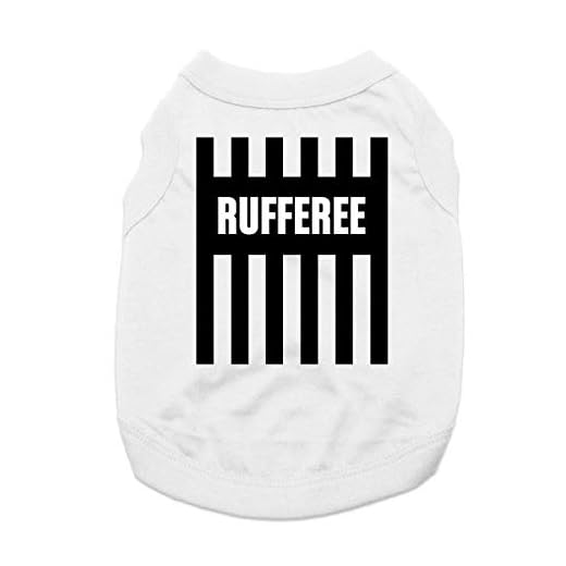 BaxterBoo Rufferee Dog Shirt - White (Medium)
