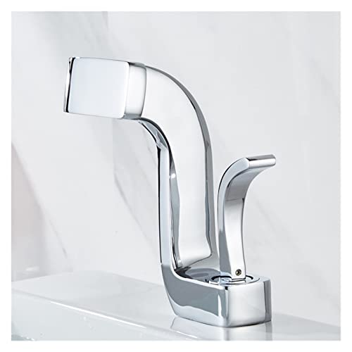 Robinet laiton blanc et or pour vasque de salle de bain haut de gamme
