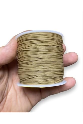 Paraşüt İpi Bileklik İpi, Takı İpi, 1 mm Kalınlık, 100 Metre Uzunluk, Taba Rengi
