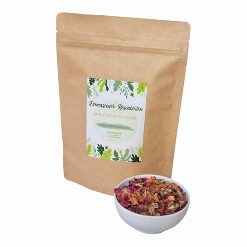 IGART FOOD&WOOD Rosa Damascena 100g, té de pétalos de rosa, flores secas, hojas comestibles, ideal para té o decoración
