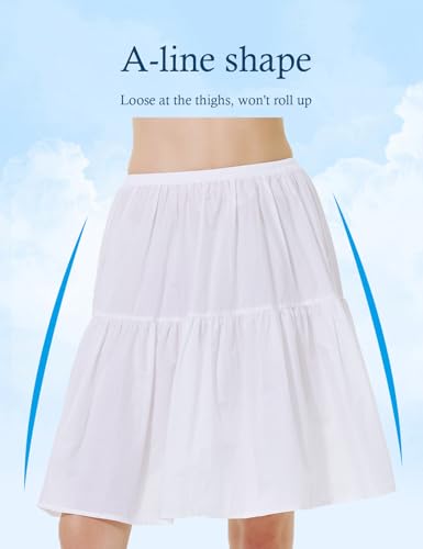 Image of BEAUTELICATE Half Slip Skirt Extender 100% Cotton Vintage Underskirt