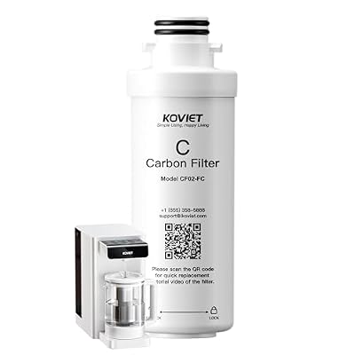 KOVIET CF02-FC Carbon Filter Replacement Cartridge, Water Filter Element of Reverse Osmosis System Countertop, 6-12 Months Lifetime