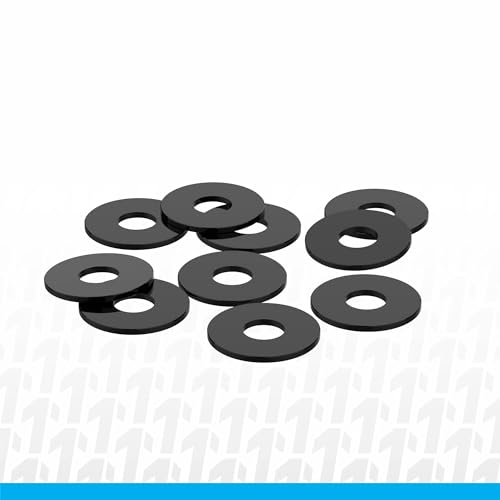 1UP Racing - 3x8x0.5mm Precision Aluminum Shims, Black, (10 pcs)