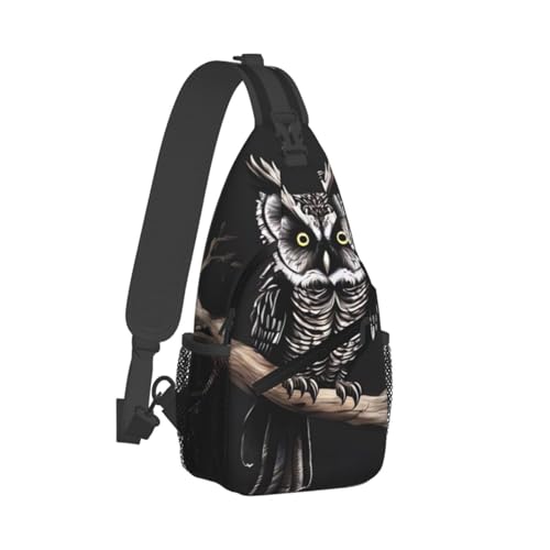Bolso cruzado tipo sling para hombre y mujer negro miniatura 2