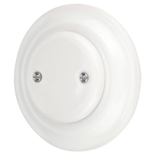 ADAKAT Cache-store rétro en porcelaine encastré, tout-en-un, série PR1, blanc