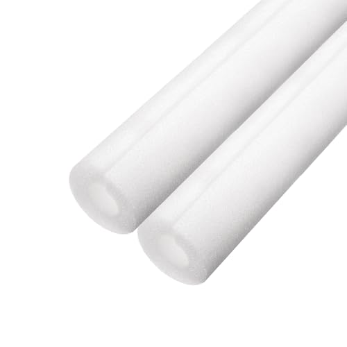 MECCANIXITY 4pcs Pipe Insulation Foam Tube Split Pipe Lagging 10mm(3/8 Inch) ID 22mm OD 3ft Freeze Protection for Copper Pipe, White