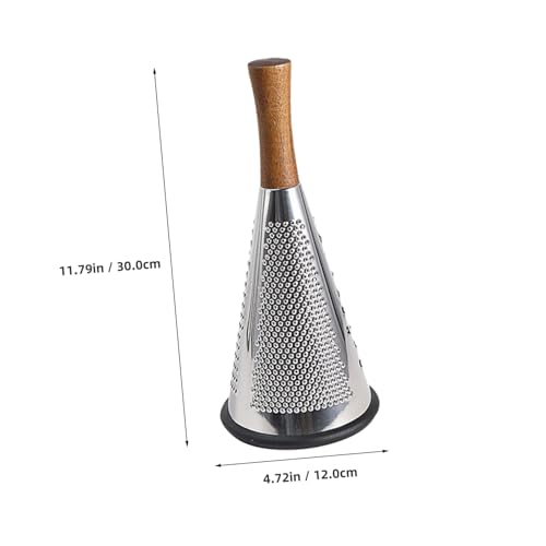 Rallador vertical de acero inoxidable con mango de madera miniatura 2