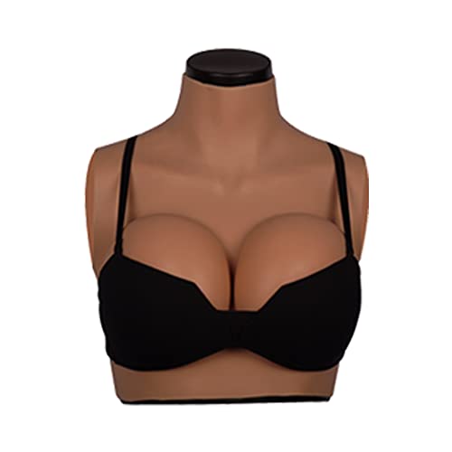 Image of Silicone Breastplate Drag Queen B-G Cup Fake Breast Forms for Crossdressers Cosplay Touch Realistic Breast Plates