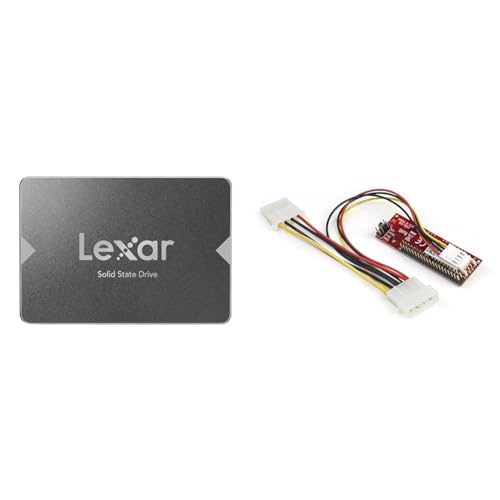 Image of Lexar 128GB NS100 SSD 2.5 inch SATA III Internal Solid State Drive & StarTech.com IDE to SATA Hard Drive or Optical Drive Adapter Converter