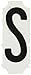 Brady 6450-S, Quik-Align Labels, 2" Height, Black, Legend "S" (10 per Package)