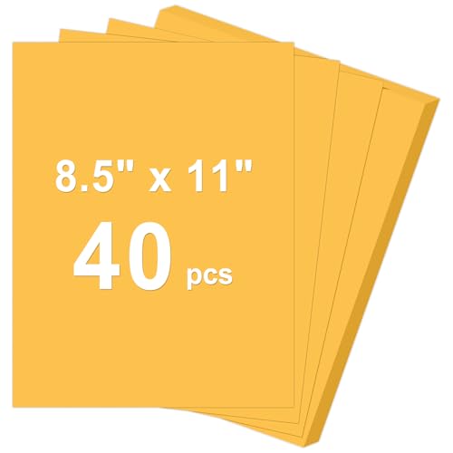 40 Sheets Cardstock 8.5x11, 65lb Orange Yellow Card Stock, Construction Paper, 180gsm Thick Printer Paper for Printing, Painting, Card Making, Kids School Supplies,Party Decorations
