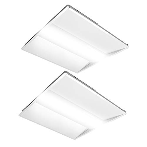 2ftx2ft LED Dimmable Troffer - 40W, 5000 Lumens, DLC Listed (4000K) - 2 Pack
