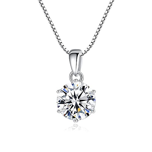 Collier de moissanite 1CT en argent sterling bijoux de mariage raffinés