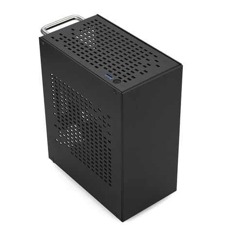 Gabinete de escritorio A07 Negro de aluminio para placa Mini-ITX con elevador PCIe 4.0 miniatura 2