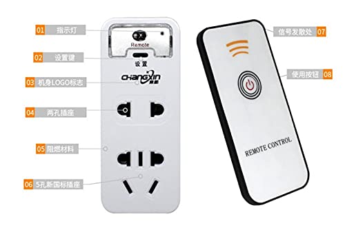 Télécommande infrarouge 7m CZKE et prise sans fil 220V pour décodeur