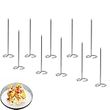 NentMent 10 Pack Air Fryer Skewers Mini Kabob Skewer Stand Stainless Steel Sticks Vertical Holder for Ninja Foodi Instant Pot Toaster Oven Grilling Kitchen Kebab BBQ Shrimp Steak Veggie Chicken