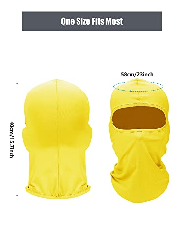 Ski Mask For Men Full Face Cover Uv Sun Protection Face Mask Breathable Balaclava Mask Neck Gaiter For Outdoor Motorcycle Cycling (Bright Colors, 12 Pieces) #TOP1
