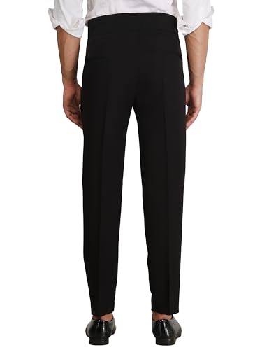 Image of MALENO Tapered Stretchable Poly Lycra Double Pleated Broad Waist Band Gurkha Pants for Men | Korean Fashion Dress Pant for Men