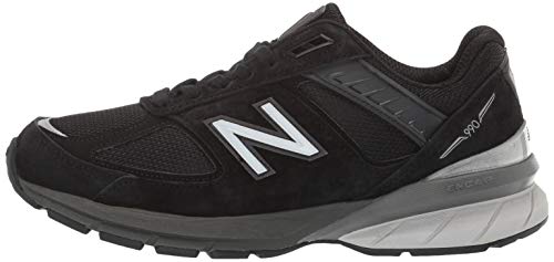 New Balance Women's Made In Us 990 V5 Sneaker, Black/Silver, 11 Wide #TOP7