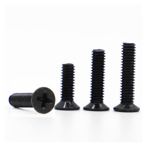 20/50 個 M1 M1.2 M1.4 M1.6 M2 M2.5 M3 M4 黒鋼鋼ミニクロス平皿頭ねじボルト GB819(16mm,M1.6 50pcs)